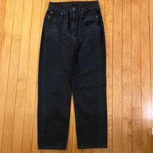 High rise straight leg black jeans from American Eagle. Size 6. Like new.